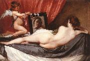 VELAZQUEZ, Diego Rodriguez de Silva y Venus at her Mirror (The Rokeby Venus) g France oil painting artist